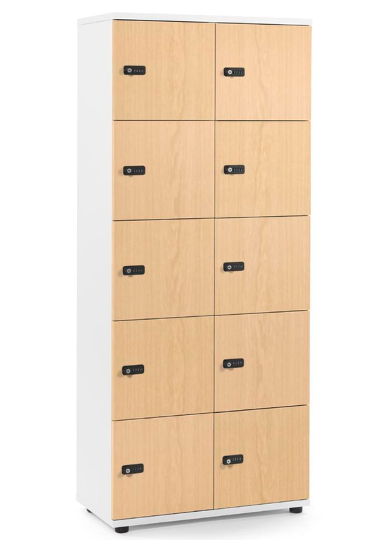 Lockers • Office Line • 2x5 vakken boven elkaar • Mechanisch cijferslot