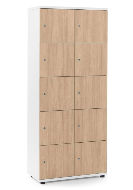Lockers • Office Line • 2x5 vakken boven elkaar • Cilinderslot