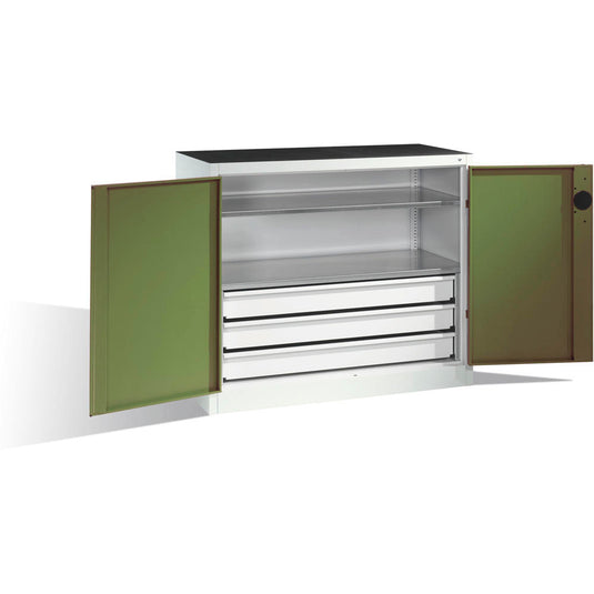 Werkplaatskast • Materiaalkast • Ladeblok onder • Hoogte 1000 mm