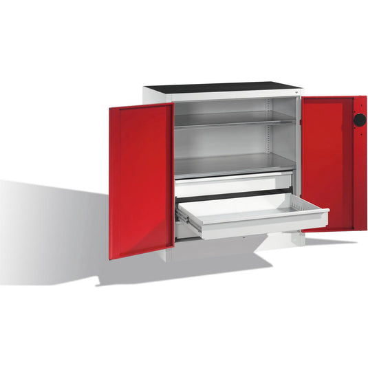 Werkplaatskast • Materiaalkast • Ladeblok onder • Hoogte 1000 mm