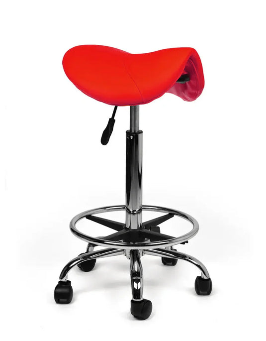 Zadelkruk met voetring • Rood • Laag/Standaard/Hoog