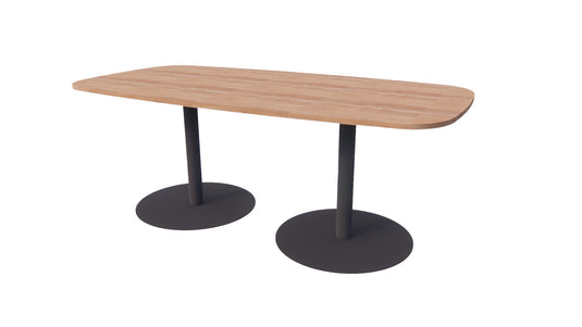 Vergadertafel Stella • Deens ovaal • Zwart onderstel