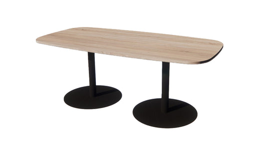 Vergadertafel Stella • Deens ovaal • Zwart onderstel