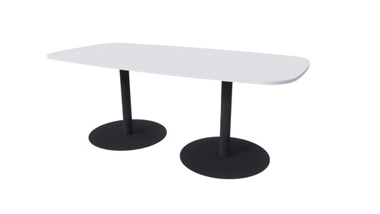 Vergadertafel Stella • Deens ovaal • Zwart onderstel