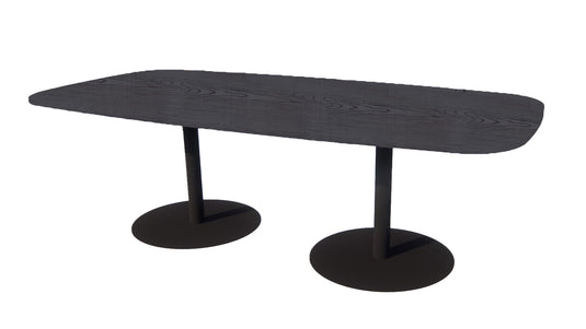 Vergadertafel Stella • Deens ovaal • Zwart onderstel