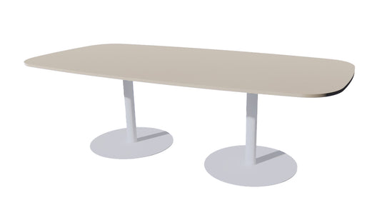 Vergadertafel Stella • Deens ovaal • Aluminium onderstel