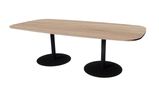 Vergadertafel Stella • Deens ovaal • Zwart onderstel
