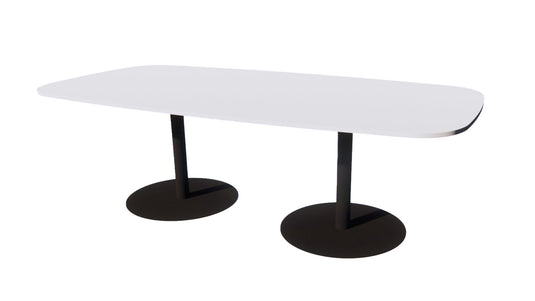 Vergadertafel Stella • Deens ovaal • Zwart onderstel