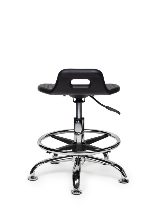 Stahulp met voetring • Zwart • Laag