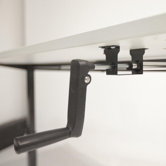 Dextro | Slingerverstelbare zit-sta bureau • Wit onderstel