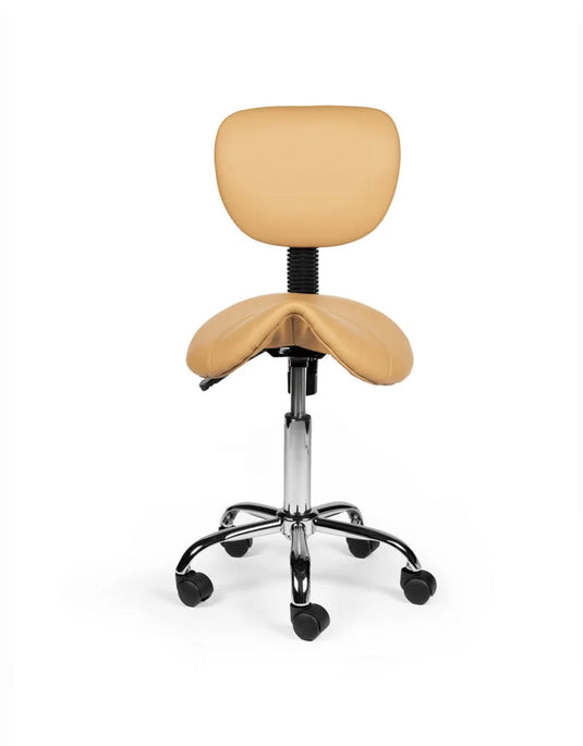 Zadelkruk met rugleuning • Beige • Laag