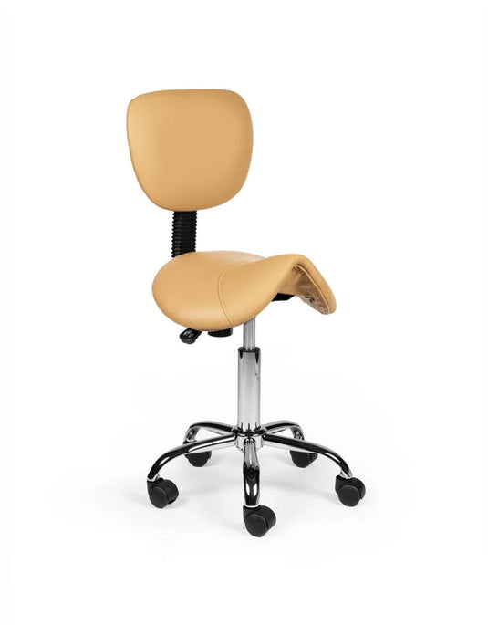 Zadelkruk met rugleuning • Beige • Laag