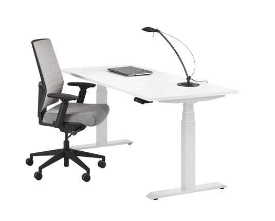Zista | Zit-sta bureau elektrisch • Business • Wit onderstel