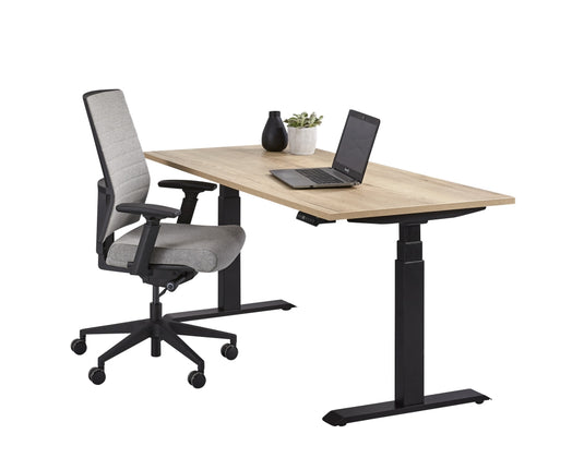 Zista | Zit-sta bureau elektrisch • Business • Zwart onderstel