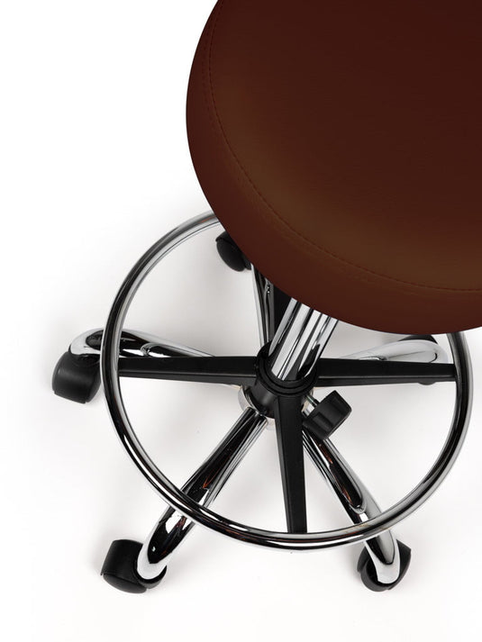 Tabouret met voetring • Bruin • Hoog