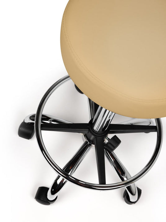 Tabouret met voetring • Beige • Hoog