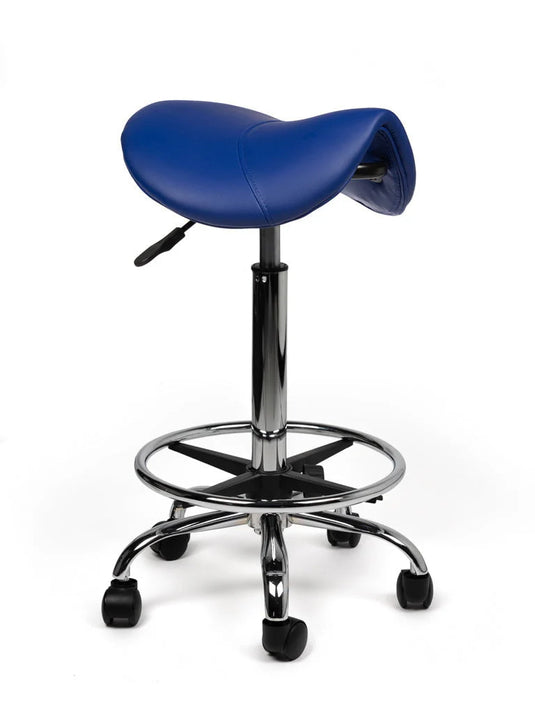 Zadelkruk met voetring • Blauw • Laag/Standaard/Hoog
