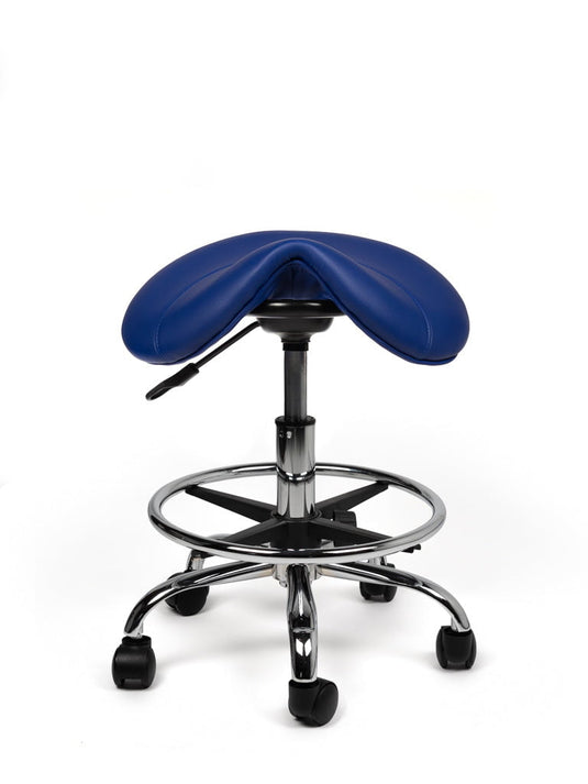 Zadelkruk met voetring • Blauw • Laag