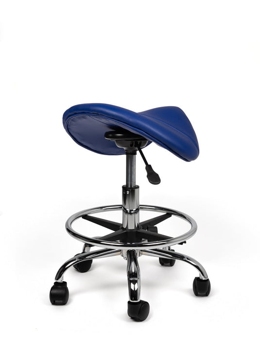 Zadelkruk met voetring • Blauw • Laag
