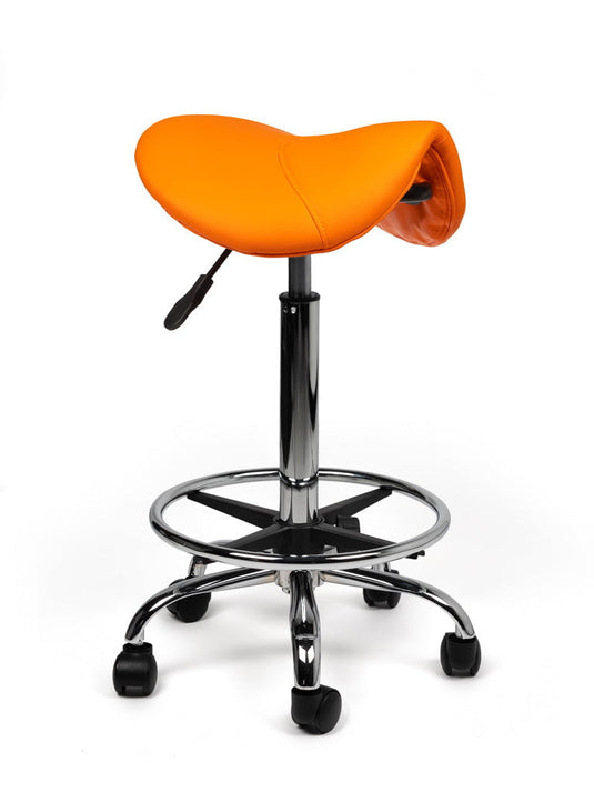 Zadelkruk met voetring • Oranje • Hoog