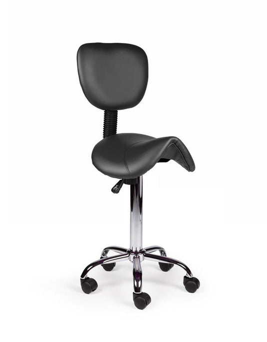 Zadelkruk met rugleuning • Zwart • Standaard