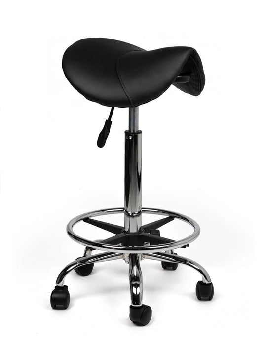 Zadelkruk met voetring • Zwart • Laag/Standaard/Hoog