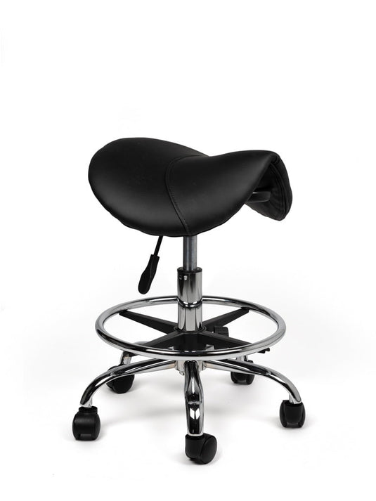 Zadelkruk met voetring • Zwart • Laag