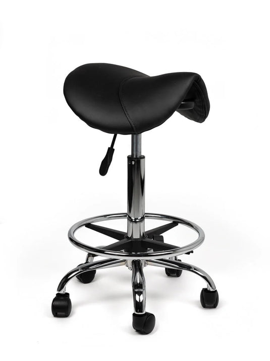 Zadelkruk met voetring • Zwart • Laag/Standaard/Hoog